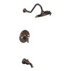 CSI TS32104ORB Weymouth Posi-Temp Tub and Shower Faucet Trim with Lever Handle Finish: Oil Rubbed Bronze, Flow Rate: 2.5 GPM