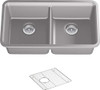 Kohler K-8199-CM4 Kohler Cairn Undermount Dbl Equal Sink W/Rack
