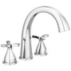 Delta T27776 Delta Stryke Three Hole Roman Tub Trim - Chrome