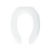Bemis B1955SSCT000 1955SSC000 Plastic Open Front Less Cover Self Sustaining Check Hinge Elongated Toilet Seat, White