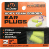 Walker's Game Ear GSMGWP-EPCORD-YL 2 PAIRS NEON YELLOW / BLUE CORDED FOAM PLUG WITH P