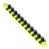Ernst Mfg. 13&rdquo; Socket Organizer with 11 Twist Lock Clips - HI-VIZ - 1/2&rdquo;