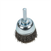 Forney Industries Command PRO Cup Brush Crimped, 1-1/2 in x .014 in x 1/4 in Shank, Bulk