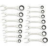Gearwrench 14 PC. 90T 12PT SAE/MM STUBBY RW SET