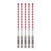 Milwaukee Tool 5/32" x 4" x 6" SHOCKWAVE Impact Duty Carbide Hammer Drill Bits - Bulk 5 PK