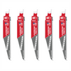 Milwaukee Tool 6" 6 TPI THE WRECKER with Carbide Teeth SAWZALL Blade 5PK