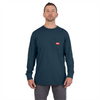 Milwaukee Tool GRIDIRON Pocket T-Shirt - Long Sleeve Blue 2X