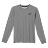 Milwaukee Tool HYBRID WORK TEE- LS GRAY L