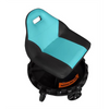 Traxion 2-707 ProGear Mobile Rolling Gear Race Seat with Tray and Five All Terrain Casters - Aqua