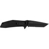 Kershaw Brawler Serrated Assisted Open Liner Lock  8Cr13MoV Tanto Blade with Black-oxide coating EDC Folding Pocket Knife - Black