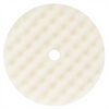 Buff And Shine 899FBW Convoluted Face Coarse Grip Pad, 8 in Dia, 1 in THK, Foam Pad, White