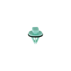 AUVECO 21158 Fender Molding Clip, (7.5 x 11 mm Top x 15 x 15 mm Bottom) Head, Nylon, Green