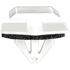 AUVECO 21198 Door Cladding Molding Clip, (15 x 20 mm Top x 20 x 24 mm Bottom) Head, Nylon, White