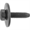 AUVECO 12066 Hex Head Sems CA Point Body Bolt, M6 x 1 mm x 24 mm L x 10 mm Across Flats, Phosphate