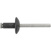 AUVECO 19458 Peel-Type Rivet, 1/4 in Dia x 1/8 to 21/64 in Grip Range, Aluminum Rivet/Mandrel, Black