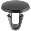 AUVECO 18297 Single Head Type 6 Hood Seal Retaining Clip, 13 mm Dia Bottom Head, Nylon, Black