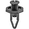 AUVECO AP17144 Push/Screw-Type with Closed End Retainer, 20 mm Dia Head x 24 mm L Stem x 10 mm Hole, Nylon, Black