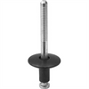 AUVECO 18167 Rivet, 1/4 in Dia x 3/32 to 9/64 in Grip Range, Aluminum Rivet/Steel Mandrel, Black