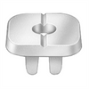 AUVECO NYLON NUT 17MM WIDTH 17MM LENGTH #10 SCREW SZ