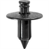 AUVECO 16784 Push-Type with Drive Pin Type 8 Retainer, 18 mm Dia Head x 11 mm L Stem x 7 mm Hole, Nylon, Black