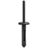 AUVECO 13755 Type 1 Rivet, 13/64 in Dia Hole x 1 in L x 2 in OAL x 15/64 to 25/64 in Grip Range, Nylon, Black