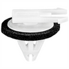 AUVECO 21825 Molding Clip, (8 x 18 mm Top x 15 mm Dia Bottom) Head, Nylon, White