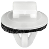 AUVECO 15695 Molding Clip, 15 mm Dia Head x 9 mm L Stem x 8 mm Hole, Nylon, White