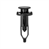 AUVECO 20931 Push-Type with Closed End Bumper Cover and Grille Retainer, 18 mm Dia Head, Nylon, Black