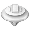 AUVECO 20392 Molding Clip, 3/4 in Dia Head x 15/32 in L Stem x 5/16 in Hole, Nylon, White