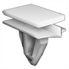 AUVECO 20607 Rocker Panel Molding Clip, (12 x 20 mm Top x 12 x 24 mm Bottom) Head x 14 mm L Stem, Nylon, White