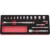NEPROS - ACH NTB317C 17 Piece 3/8" Drive Metric 6 Pt Socket Set