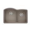 Blanco B441596  Diamond 1.75 Low Divide Under Mount Double Bowl Kitchen Sink, Large, Truffle