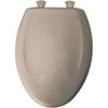 Bemis B1200SLOWT068 Elongated Plastic Toilet Seat in Fawn Beige with STA-TITE, Easy-Clean & Change and Whisper-Close Hinge