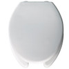Bemis B3L2150T000 Elongated Medic-Aid Open Front With Cover Plastic Toilet Seat in White with STA-TITE, DuraGuard and 3-inch Lifts 