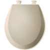 Bemis B500EC146  Toilet Seat with Easy Clean & Change Hinges, ROUND, Durable Enameled Wood, Almond