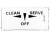 DECAL; CLEAN/OFF/SERVE