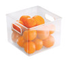 STORAGE BIN CLEAR 8W iDesign 0.22 cu ft Clear Storage Bin 6 in. H X 8 in. W X 8 in. D