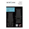 BATH HOOK MATTE BLK 2PK