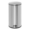 TRASH CAN RND SLV