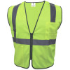 SAFETY VEST ZIPPER GRN L