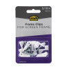 SCRN FRAME CLIP WHTE 8PC