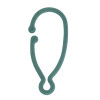 ORNAMENT HOOK GRN 48PC