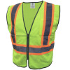 SAFETY VEST GRN ZIPPER L