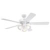 CEILING FAN LED WHT 52"