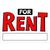 SIGN FOR RENT 10X14"