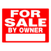 FOR SALE SIGN RED 18X24"