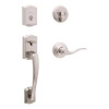 ENTRY HNDLSET SATN NKL Kwikset Prescott Satin Nickel Entry Handleset 1-3/4 in.