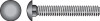 BOLT CARRIAGE 1/4X4"SS