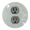 DUPLEX RECEPT W/COVR BRN