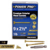 DECK SCREW PP #9X2-1/2" HILLMAN Power Pro No. 9 in. X 2-1/2 in. L Bronze Star Flat Head Premium Deck Screws 1 lb 88 pk